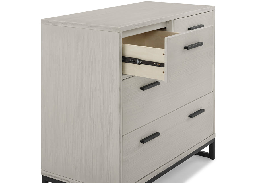 Rustic Mist with Matte Black (1395)Rustic Mist with Matte Black (1395) 10-Foundry 4 Drawer Dresser with Changing Top