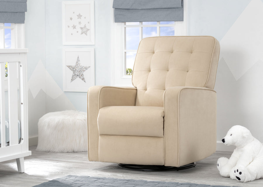 Delta Children Sisal (727) Graham Nursery Glider Swivel Recliner, Room View 9-Graham Nursery Glider Swivel Recliner Featuring LiveSmart Fabric by Culp