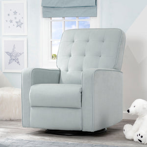Delta Children Mist (934) Graham Nursery Glider Swivel Recliner 45-Graham Nursery Glider Swivel Recliner Featuring LiveSmart Fabric by Culp