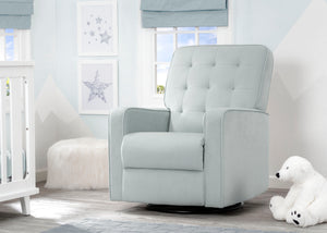 Delta Children Mist (934) Graham Nursery Glider Swivel Recliner, Room View 2-Graham Nursery Glider Swivel Recliner Featuring LiveSmart Fabric by Culp