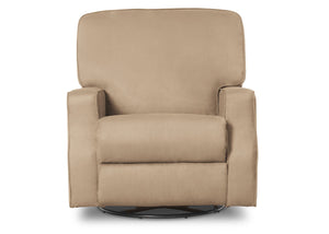 Delta Children Beige (276) Charlie Nursery Recliner Swivel Glider Chair (W2520210C), Silo Front, a3a 4-Charlie Nursery Recliner Swivel Glider Chair