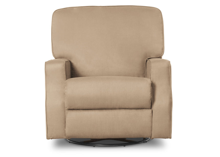 Delta Children Beige (276) Carson Nursery Recliner Swivel Glider Chair (W3520210C), Silo Front, a3a 2-Carson Nursery Recliner Swivel Glider Chair