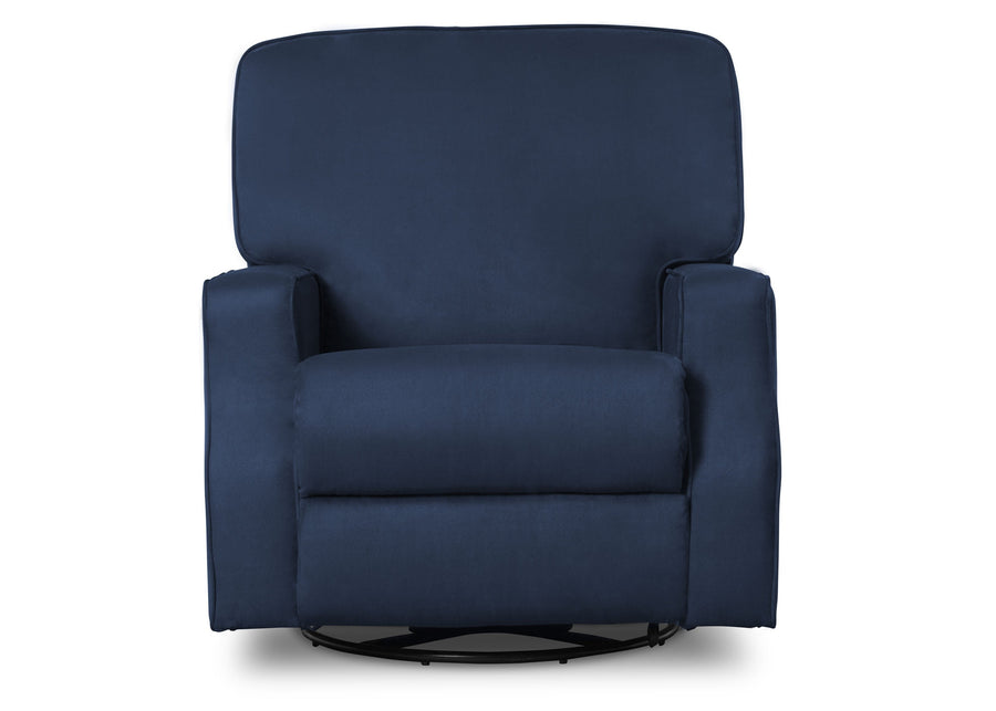 Delta Children Navy (467) Carson Nursery Recliner Swivel Glider Chair (W3520210C), Silo Front, b3b 5-Carson Nursery Recliner Swivel Glider Chair