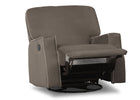 Delta Children Graphite with Dove Welt (944) Carson Nursery Recliner Swivel Glider Chair (W3520210C), Silo Reclined, c4c 9-Carson Nursery Recliner Swivel Glider Chair