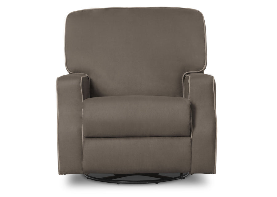 Delta Children Graphite with Dove Welt (944) Carson Nursery Recliner Swivel Glider Chair (W3520210C), Silo Front, c3c 8-Carson Nursery Recliner Swivel Glider Chair