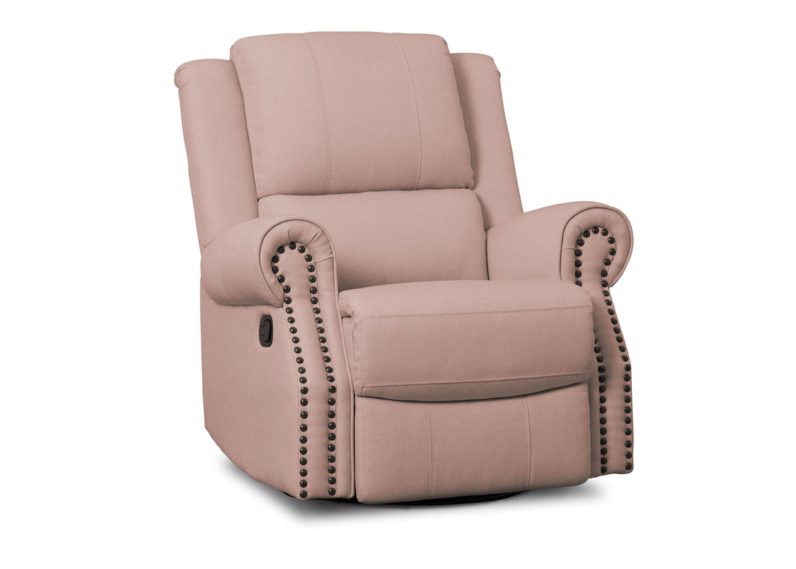 Delta Children Blush (636) Dexter Nursery Recliner Swivel Glider Chair (W2524310C), Right View, a2a