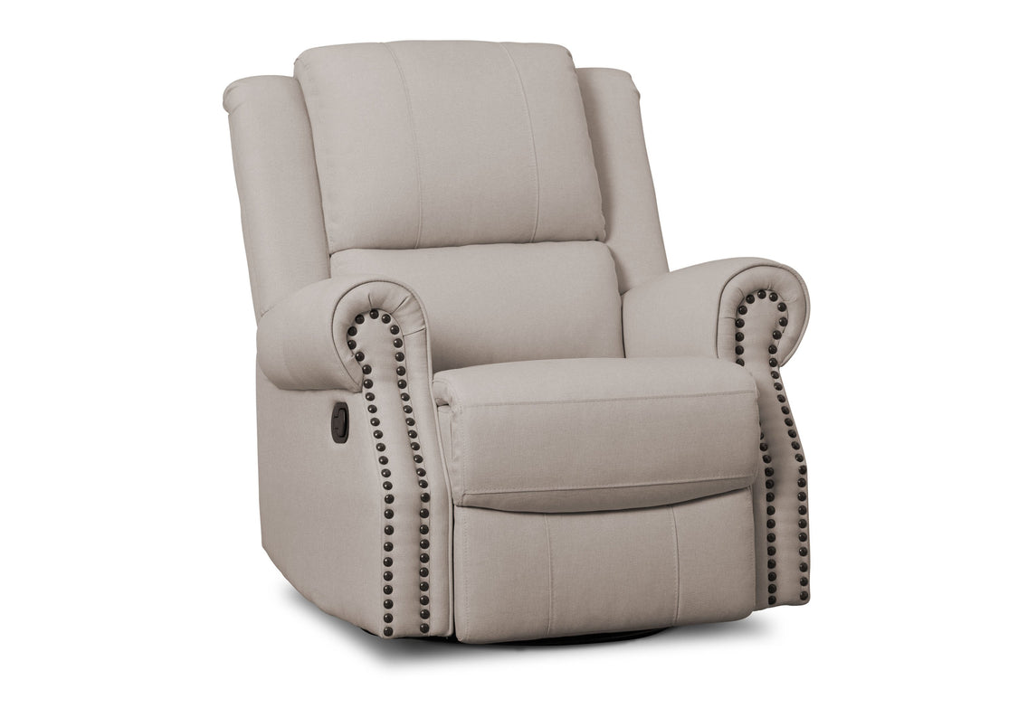 Delta Children Flax (710) Dexter Nursery Recliner Swivel Glider Chair (W2524310C), Right View, b2b