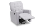 Delta Children Linen (150) Garrison Nursery Glider Swivel Recliner, Right Reclined Silo View 5-Garrison Nursery Glider Swivel Recliner Featuring LiveSmart Fabric by Culp