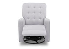 Delta Children Linen (150) Garrison Nursery Glider Swivel Recliner, Front Reclined Silo View 3-Garrison Nursery Glider Swivel Recliner Featuring LiveSmart Fabric by Culp