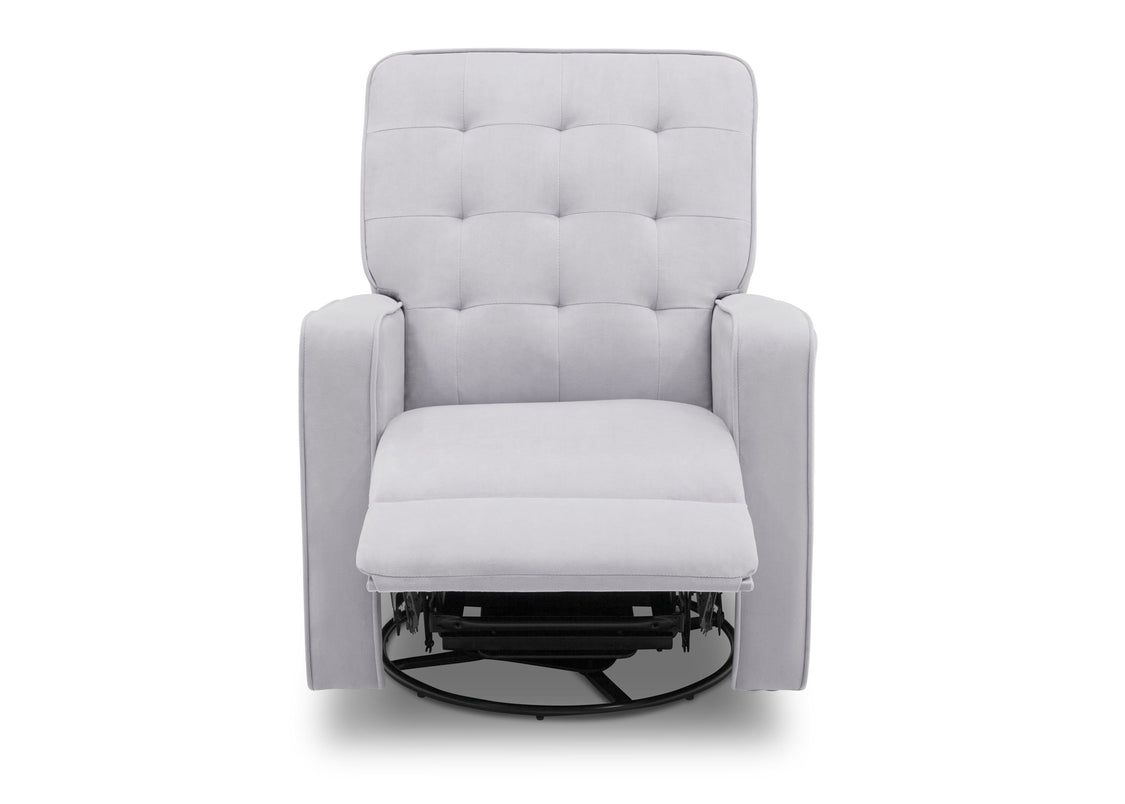 Delta Home Linen (150) Grant Glider Swivel Recliner, Front Reclined Silo View