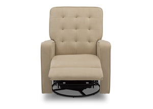 Delta Children Sisal (727) Garrison Nursery Glider Swivel Recliner, Front Reclined Silo View 12-Garrison Nursery Glider Swivel Recliner Featuring LiveSmart Fabric by Culp