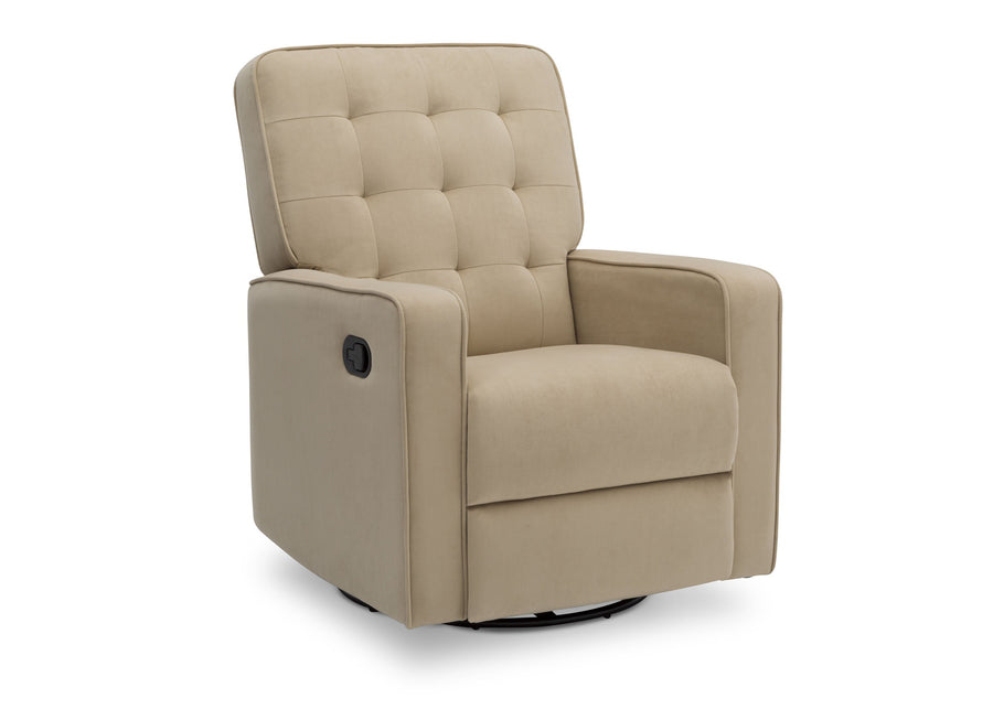 Delta Children Sisal (727) Garrison Nursery Glider Swivel Recliner, Right Silo View 11-Garrison Nursery Glider Swivel Recliner Featuring LiveSmart Fabric by Culp