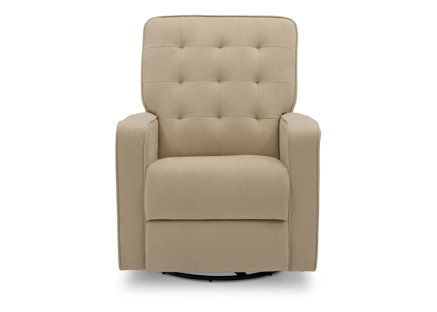 Delta Children Sisal (727) Garrison Nursery Glider Swivel Recliner, Front Silo View 9-Garrison Nursery Glider Swivel Recliner Featuring LiveSmart Fabric by Culp