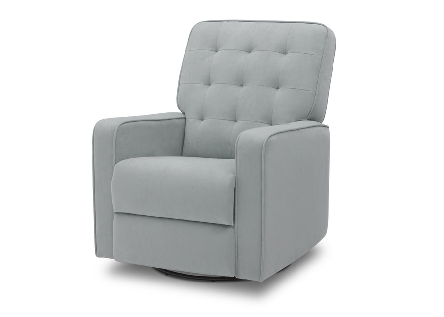 Delta Children Mist (934) Graham Nursery Glider Swivel Recliner, Left Silo View 20-Graham Nursery Glider Swivel Recliner Featuring LiveSmart Fabric by Culp