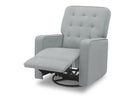 Delta Children Mist (934) Garrison Nursery Glider Swivel Recliner, Left Reclined Silo View 21-Garrison Nursery Glider Swivel Recliner Featuring LiveSmart Fabric by Culp