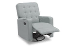 Delta Children Mist (934) Garrison Nursery Glider Swivel Recliner, Right Reclined Silo View 19-Garrison Nursery Glider Swivel Recliner Featuring LiveSmart Fabric by Culp
