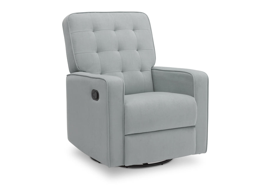 Delta Children Mist (934) Graham Nursery Glider Swivel Recliner, Right Silo View 18-Graham Nursery Glider Swivel Recliner Featuring LiveSmart Fabric by Culp