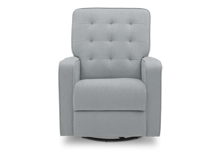 Delta Children Mist (934) Garrison Nursery Glider Swivel Recliner, Front Silo View 16-Garrison Nursery Glider Swivel Recliner Featuring LiveSmart Fabric by Culp