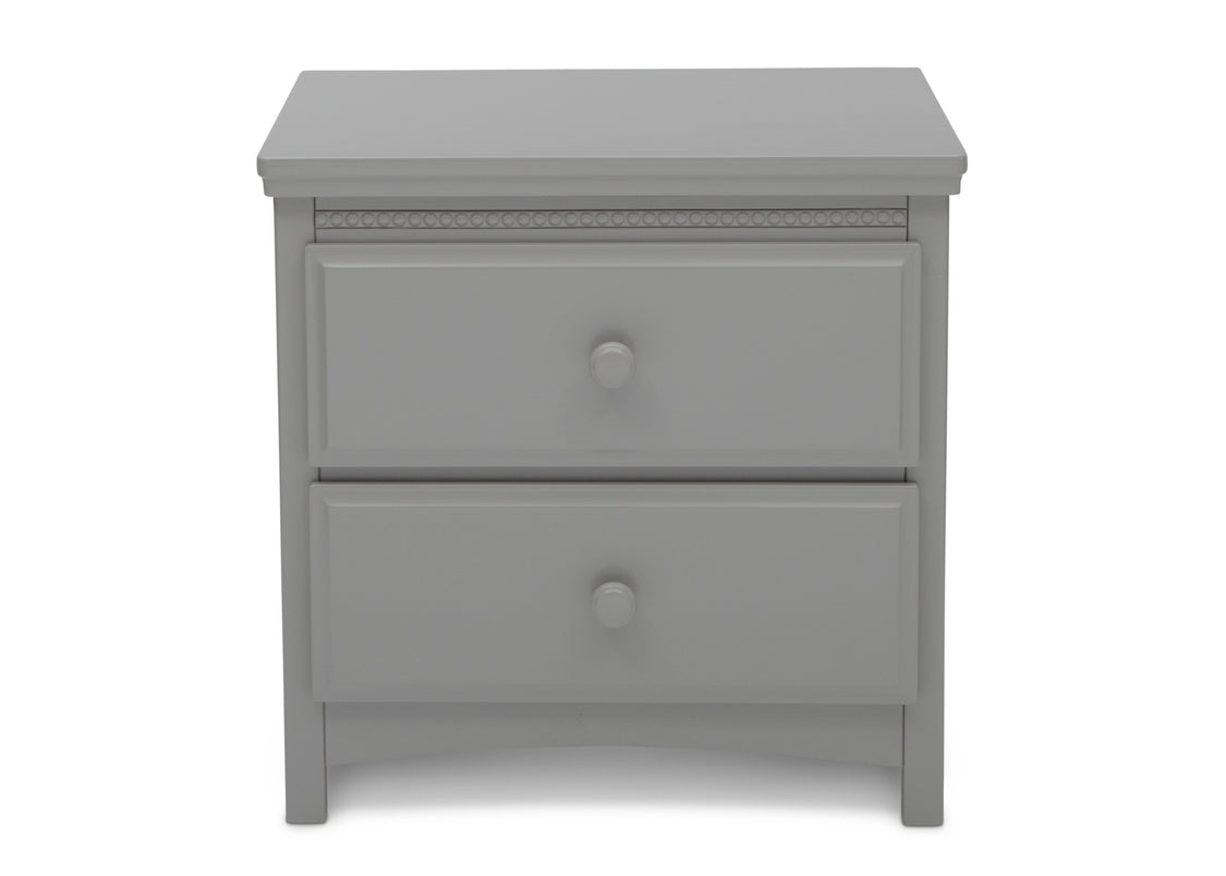 Delta Children Grey (026) Emerson Nightstand, Front Silo View