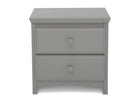 Delta Children Grey (026) Emerson Nightstand, Front Silo View 2-Emerson Nightstand