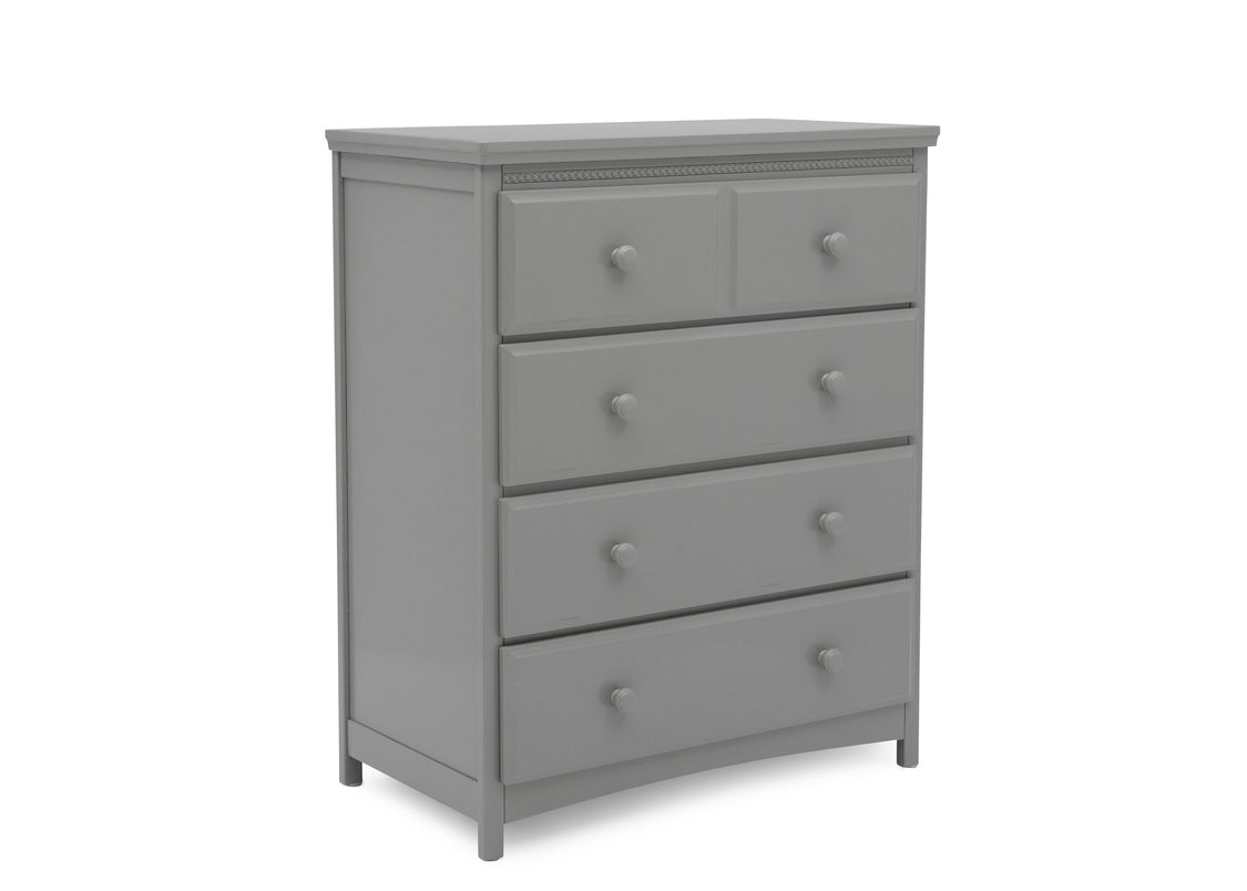 Delta Children Grey (026) Emerson 4 Drawer Chest, Right Silo View