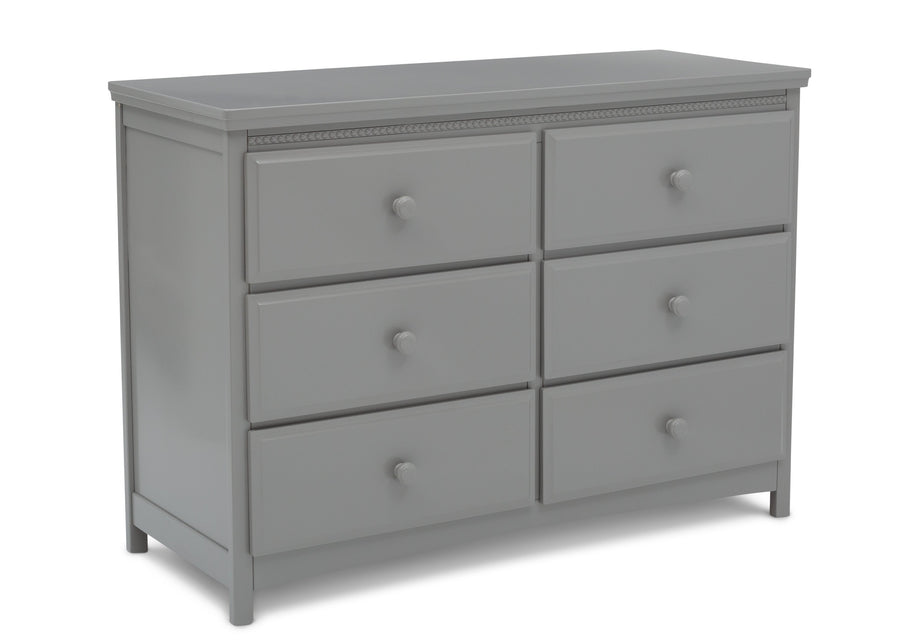 Delta Children Grey (026) Emerson 6 Drawer Dresser, Right Silo View 3-Emerson 6 Drawer Dresser