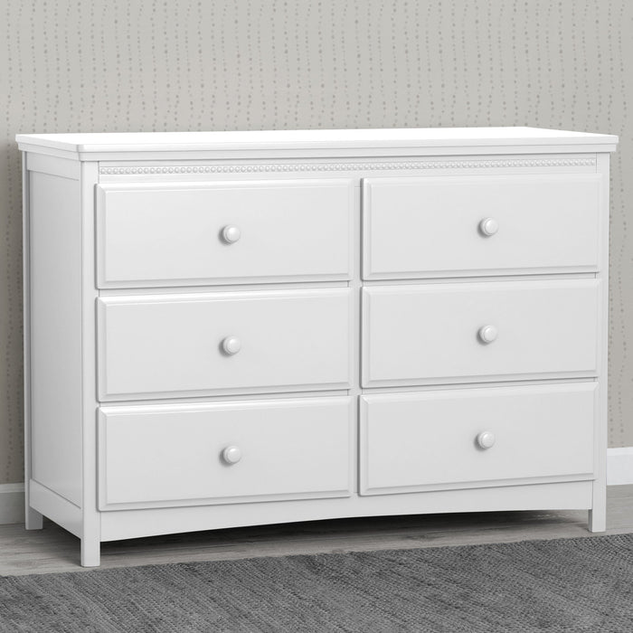 Bianca White (130) 3-Emerson 6 Drawer Dresser
