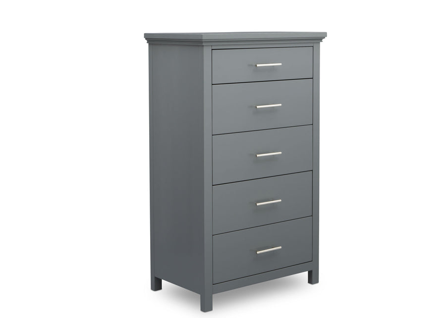 Simmons Kids Charcoal Grey (029) Avery 5 Drawer Chest, Right Silo View 4-Avery 5 Drawer Chest