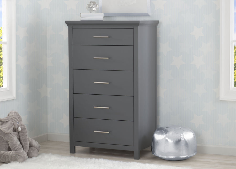 Simmons Kids Charcoal Grey (029) Avery 5 Drawer Chest, Hangtag View 2-Avery 5 Drawer Chest