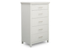Simmons Kids Bianca White (130) Avery 5 Drawer Chest, Right Silo View 9-Avery 5 Drawer Chest