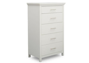 Simmons Kids Bianca White (130) Avery 5 Drawer Chest, Right Silo View 8-Avery 5 Drawer Chest