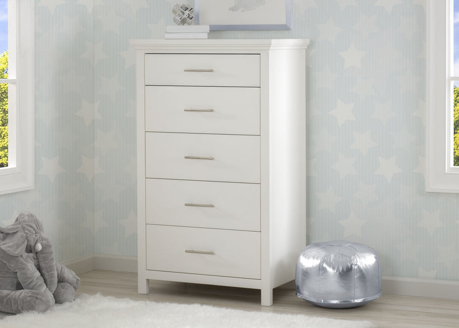 Simmons Kids Bianca White (130) Avery 5 Drawer Chest, Hangtag View 7-Avery 5 Drawer Chest