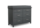 Simmons Kids Charcoal Grey (029) Avery 6 Drawer Dresser with Changing Top, Right Silo View 3-Avery 6 Drawer Dresser with Changing Top