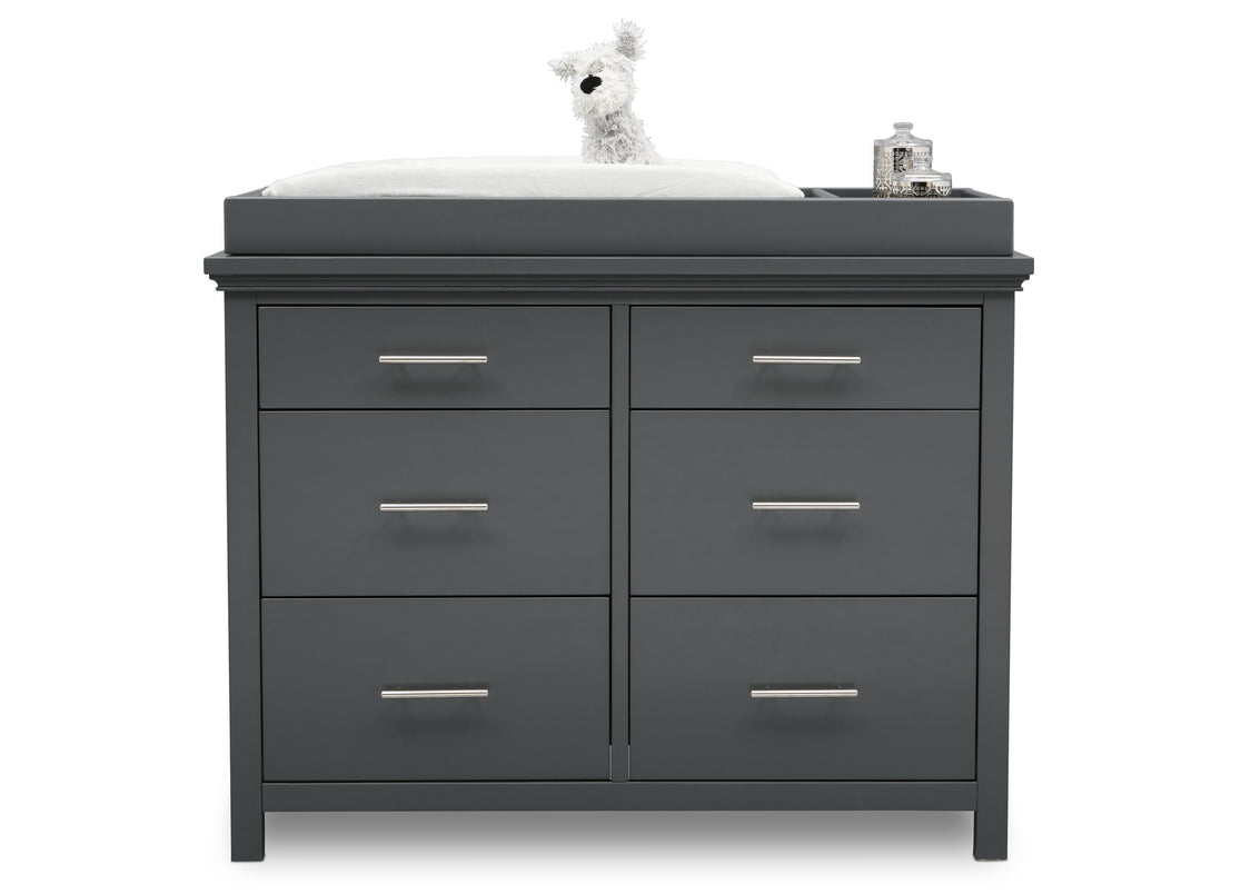 Simmons Kids Charcoal Grey (029) Avery 6 Drawer Dresser with Changing Top