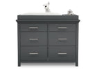 Simmons Kids Charcoal Grey (029) Avery 6 Drawer Dresser with Changing Top 4-Avery 6 Drawer Dresser with Changing Top