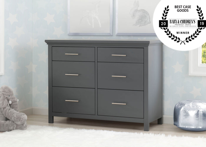 Delta Children Charcoal Grey (029) Avery 6 Drawer Dresser (708060), Hangtag, a1a 3-Avery 6 Drawer Dresser