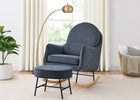 Slate Blue with Black & Natural (1421) 10-Ella Rocker & Ottoman with LiveSmart Evolve Fabric