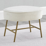 Ella Ottoman with LiveSmart Evolve Fabric Ivory with Melted Bronze (789)