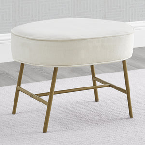 Ella Ottoman with LiveSmart Evolve Fabric Ivory with Melted Bronze (789) 7-Ella Ottoman with LiveSmart Evolve Fabric