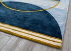 Assorted (999) 2-Blue Abstract Hand-Tufted Area Rug 5x8