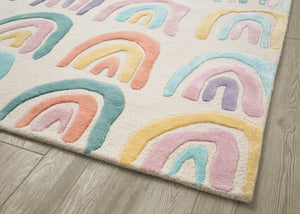 Assorted (999) 2-Over the Rainbow Hand-Tufted Wool Blend Area Rug 5x8