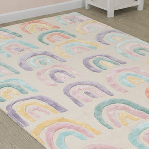 Assorted (999) 4-Over the Rainbow Hand-Tufted Wool Blend Area Rug 5x8