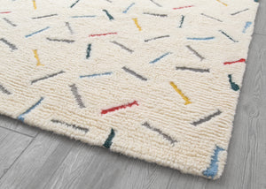 Assorted (999) 2-Colored Sprinkles Hand-Tufted 100% Wool Area Rug 5x8