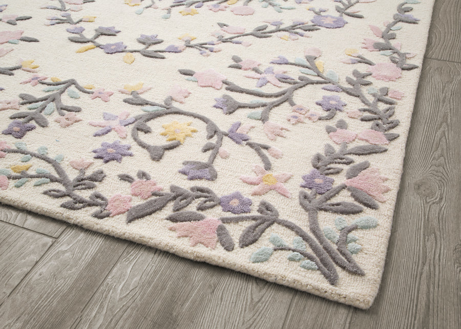 Assorted (999) 2-Floral Garden Hand-Tufted Wool Blend Area Rug 5x8