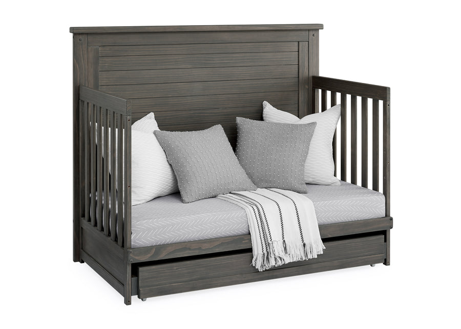Rustic Grey (084) 15-Caden 6-in-1 Convertible Crib with Trundle Drawer