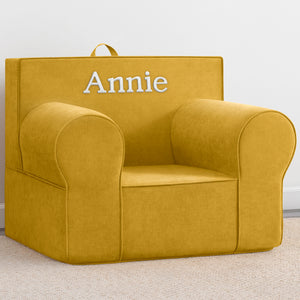Yellow (5008) 113-Personalized XL Cozee Foam Chair for Kids - Our Largest Chair
