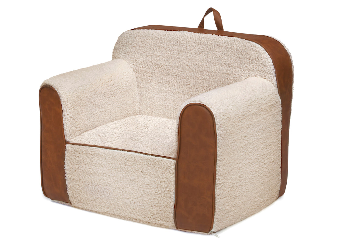 Cream Sherpa with Brown Leather (5047)