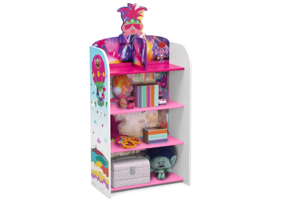 Trolls (1177) 3-Trolls World Tour Wooden Playhouse 4-Shelf Bookcase