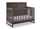 DCB: Rustic Grey with Matte Black (1469) 10-Foundry 6-in-1 Convertible Crib
