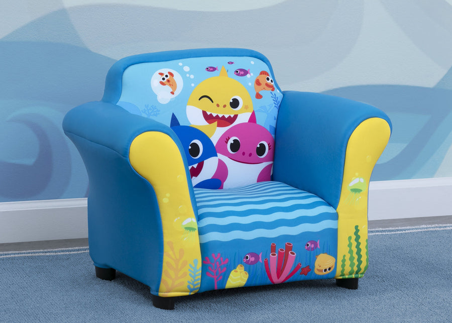 Baby Shark (1127) 1-Baby Shark Upholstered Chair with Sculpted Plastic Frame